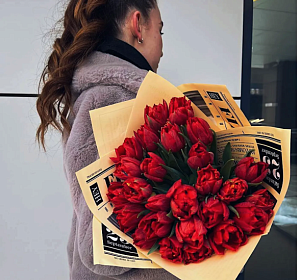 Купить тюльпаны в Екатеринбурге — Букет Малиновый рай