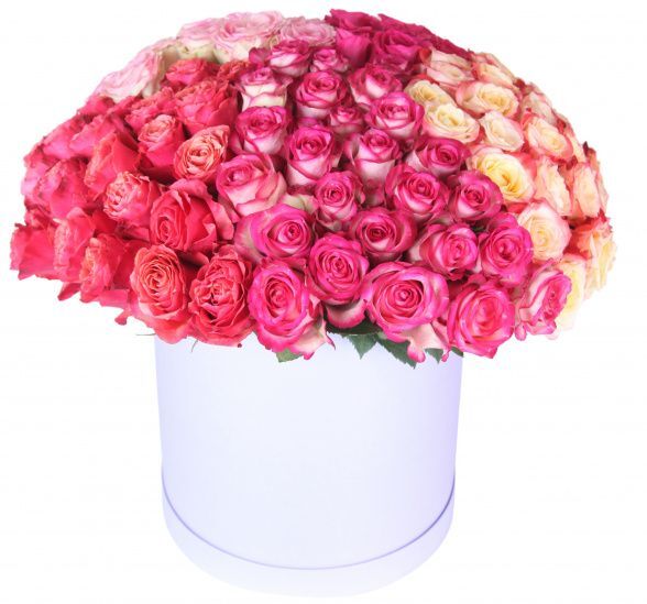 Цветы в коробке море роз картинка