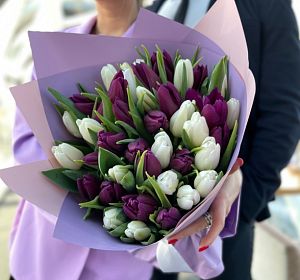 Купить тюльпаны в Екатеринбурге — Букет Сумеречный сад