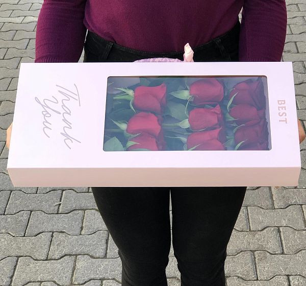 Цветы в коробке "Кейс с розами"  №2