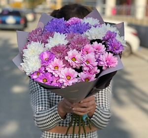 Красивые букеты цветов для мамы — Лавандовый десерт