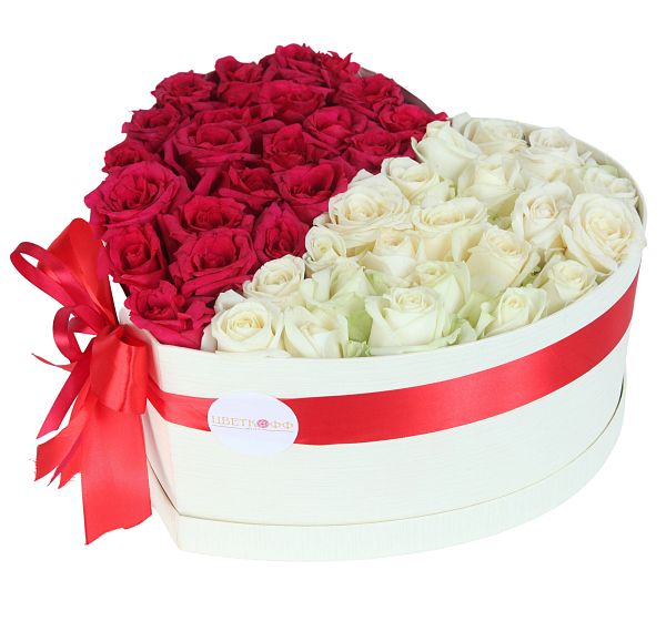 Коробка с цветами Искренняя любовь  №3