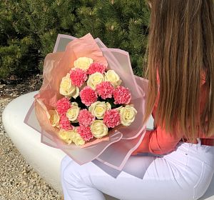Гвоздики одноголовые — Букет Нежные Диантусы