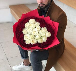 Букеты белых роз — Букет Love Story