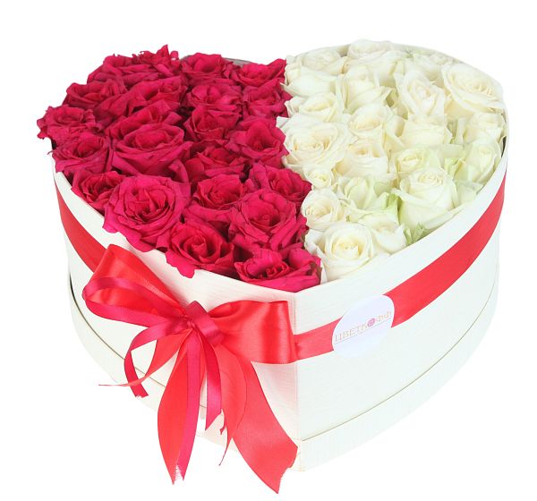 Коробка с цветами Искренняя любовь  №2